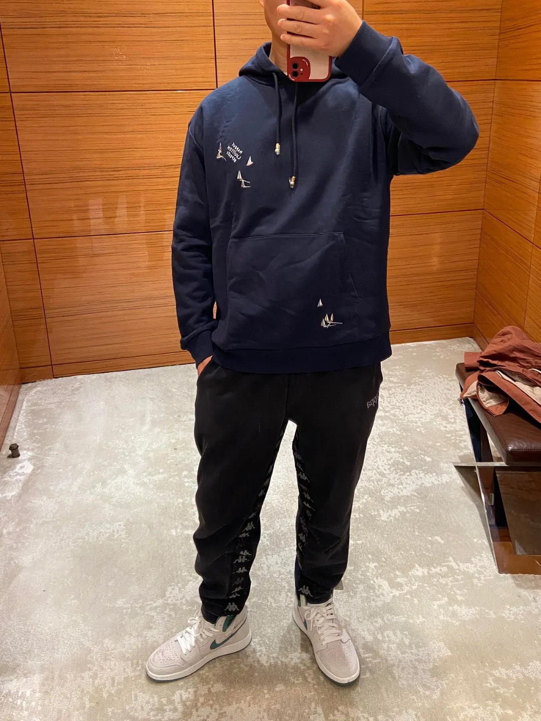 Louis Vuitton/Louis Vuitton sailing embroidered hooded sweatshirt
